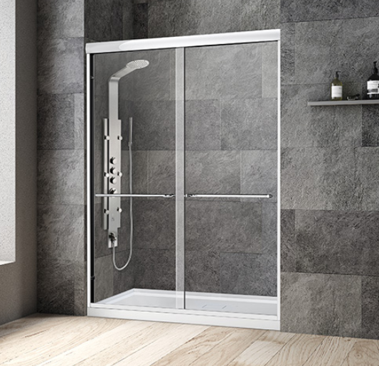 #8SD6076 Framed Bypass Sliding Shower Door 60x76