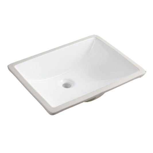 Rectangle Ceramic Undermount Bathroom Sink 18"x13"